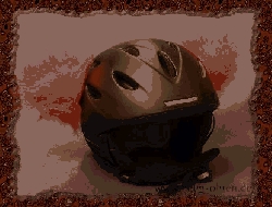 Fahrradhelm - Fellohren - Orange