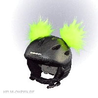 Skihelm - Fellohren - NEON-Gelb