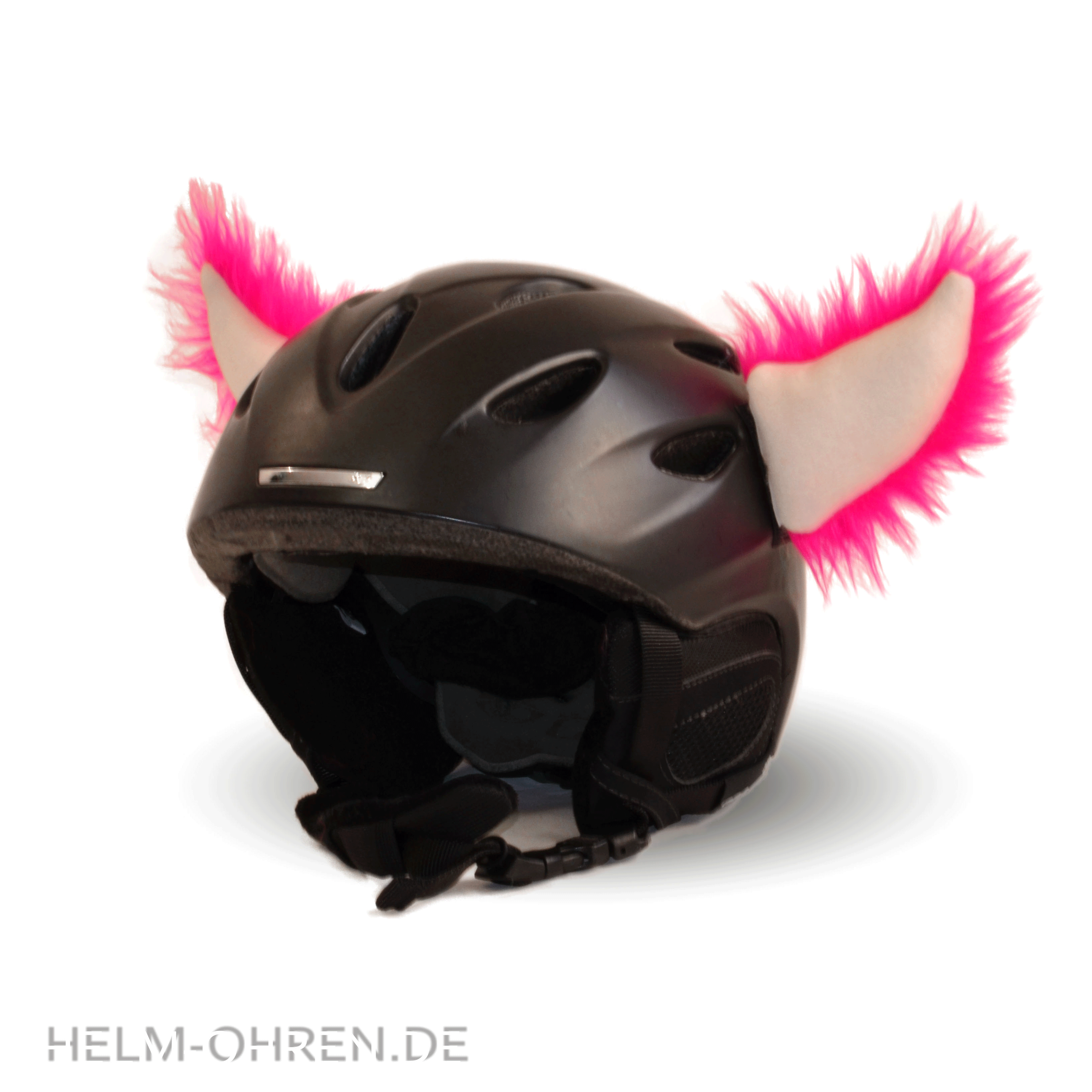 APOMOONS Katzenohren Für Motorradhelm - 6 Stück Helm-Deko In Pink, Schwarz & Weiß Mit Klebeband